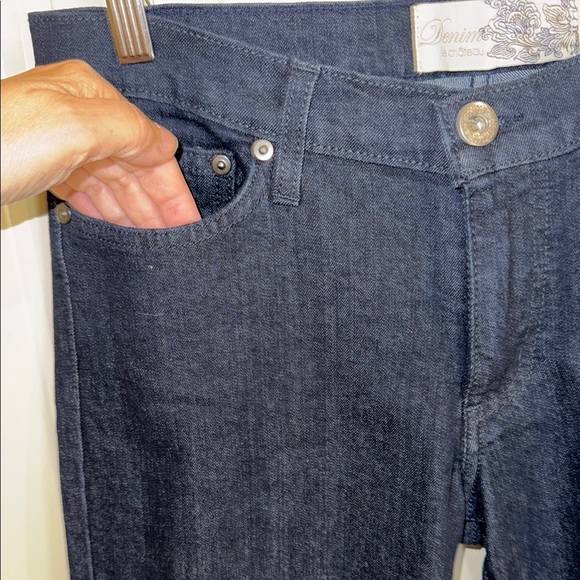 Le Chateau Jeans Dark Blue Denim Boot Cut Jeans - Picture 4 of 14